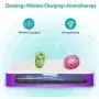Phone Cleaner with wireless charger Aromatherapy Multi-Function Charging Station Large Capacity for iPhone Android Smartphones Jewelry Keys Watches