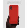 Muokctm Samsung Galaxy A10E Case, with Tempered Glass Screen Protector, Slim Soft TPU Protective Rubber Bumper Case Cover for Samsung Galaxy A10E Phone (Red)