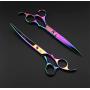 Purple Dragon Professional 7.0 inch 4PCS Pet Grooming Scissors Kit Japan Premium Steel Straight & Curved & Thinning Blade Dog Hair Cutting Shears Set with Case