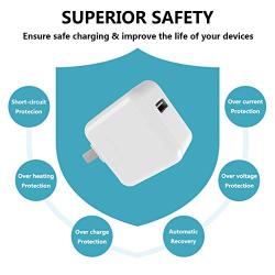 iPhone Charger iPad Charger,Baoota 2.4A 12W USB Wall Charger Foldable Portable Travel Plug and 2 Pack 8 Pin Charging Cable Compatible with iPhone,iPad