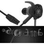 Wired Gaming Earphone with Adjustable Mic for PS4,Laptop Computer, Cellphone, DLAND E-Sport Earburds with Portable Earphone Bags, Snug Soft Design, Inline Controls for Hands-Free Calling. (Black)