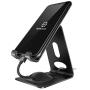 Phone Stand, WixGear Premium Phone Holder for iPhones, Android Smartphones & Mini Tablets –Sturdy Metal Phone Stand for Desk with Smart Cord Holder System