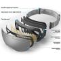 Supertrip Ski Snowboard Goggles for Men & Women Over The Glasses Snow Goggles Anti Fog 100% UV Protection Double Lens Interchangeable Lens for Skiing