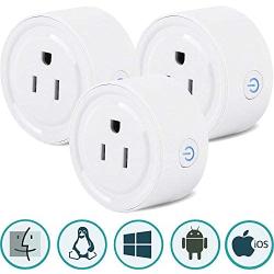 Sintron ST-027 Smart Plug Socket - (3 pcs) Works with iPhone Siri Amazon Alexa Google Home Google Assistant, No Hub Required, Energy Saving A+++, Smart Phone/PC/Mac/Linux/Windows/iOS/Android