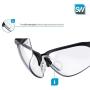 SolidWork 3x professional shooting glasses - shooting eye protection fog-free, scratch-resistant and UV protective coated lenses - ballistic glasses with clear lenses