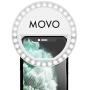 Movo PRL-1 Clip-on Mobile Selfie Ring Light with 36 Ultra-Bright LEDs, 3 Output Levels, Compatible with iPhone, iPad, Android Smartphones, Tablets and Laptops