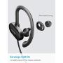 [Upgraded] Anker Soundbuds Curve Wireless Headphones, 18H Battery, IPX7 Waterproof Bluetooth Headphones, Bluetooth 5.0, Built in Mic and Carry Pouch, SweatGuard Technology for Workout, Gym, Running