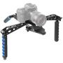 Neewer Aluminium Alloy Foldable DSLR Rig Movie Kit Film Making System Shoulder Mount Support Rig Stabilizer for Canon Nikon Sony Fujifilm Olympus Digital SLR Cameras and Camcorders