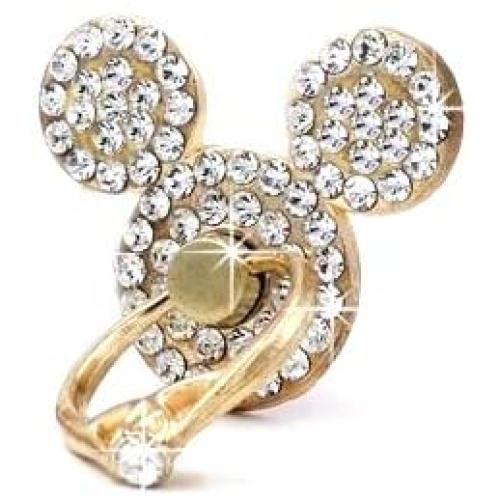 AccessoryHappy Mickey Ears Ring Stand, Rhinestone Crystal Bling Diamond 360° Rotation Cell Phone Stent Holder Grip Kickstand for iPhone 7 7 Plus iPhone 8 8 Plus 6S 6 Galaxy S7 S8 (Clear)