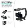 Movo MicRig-W1 Wireless Microphone Filmmaker Kit - Video Handle Camera Stabilizer with Wireless Lavalier Microphone Compatible with DSLR, Mirrorless Cameras, iPhone, Android Smartphones