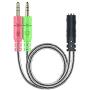 MillSO Headset Splitter 3.5mm CTIA Jack Headset Adapter Mic and Audio Headphone Splitter Cable with Separate Microphone and Headphone Connector for Gaming Headset to PC - 8inch/20CM Black