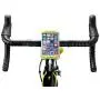 Bike Combo Power Mount, Universal Bicycle Smart Phone and Power Bank Holder, Adjustable Silicone Handlebar Rack for iPhone, Samsung Galaxy, 4” to 6” Phones (Black)