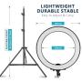 Neewer 18-inch SMD LED Ring Light Dimmable Lighting Kit with 78.7-inch Light Stand, Filter and Hot Shoe Adapter for Camera Photo Studio LED Lighting Portrait YouTube Video Shooting (No Carrying Bag)