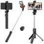 Selfie Stick Tripod,Mini Extendable Tripod Stand Phone Selfie Stick with Bluetooth Remote Shutter for iPhone x/xs/xr/7 8 11/Samsung Galaxy s8 9/Huawei/Google/Xiaomi/More
