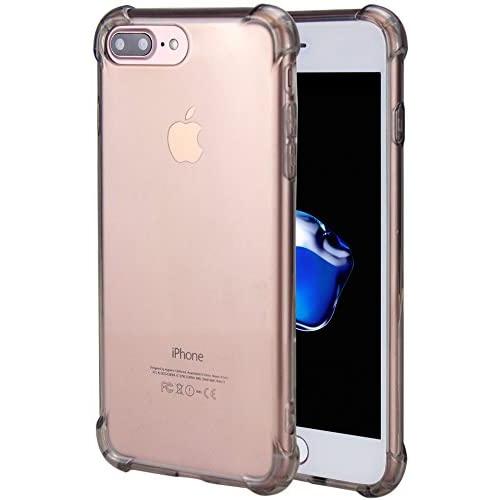 Matone for iPhone 7 Plus Case, for iPhone 8 Plus Case, Crystal Clear Shock Absorption Technology Bumper Soft TPU Cover Case for iPhone 7 Plus (2016)/iPhone 8 Plus (2017) - Light Grey