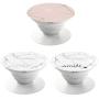 Cell Phones and Tablets Stand (3 Pack) - White Marble Rose Gold and Black Smile Heart and Rose Gold