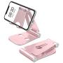 Foldable Cell Phone Stand, OMOTON Adjustable Aluminum Desktop Phone Holder Cradle Dock Compatible with iPhone Se 2/11 Pro Max/11 Pro/11, Samsung Note 10 Plus/S20 and Other Devices (4-9.7"), Rose Gold