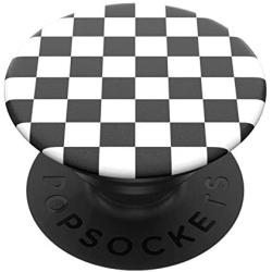 PopSockets: PopGrip with Swappable Top for Phones and Tablets - Checker Black