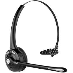 Bluetooth Headset with Microphone, Wireless Headset, Bluetooth Headphones with Mic, Portable Phone Headset, Headsets Suitable for VOIP, Skype, Call Centers, Offices, Truckers/Truck Drivers - Vont