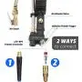 WYNNsky Digital Tire Pressure Gauge 200 PSI and Compressor Accessories Heavy Duty Inflator with Stainless Steel Braided Hose, Dual Head Air Chuck and Quick Connect Coupler, Easy Read Glow Dial
