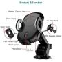 HATALKIN Wireless Car Charger Mount Automatic Induction,Charger Air Vent&Bracket Holder Compatible iPhone SE 2020/11 Pro Max/11 Pro/11/Xs/XR,Samsung Galaxy S20 Ultra/Galaxy S20/S20+&Qi Certified