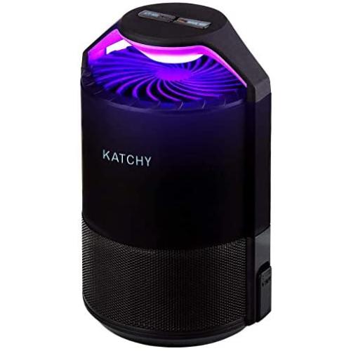 KATCHY Indoor Insect and Flying Bugs Trap Fruit Fly Gnat Mosquito Killer with UV Light Fan Sticky Glue Boards No Zapper Black, Manual