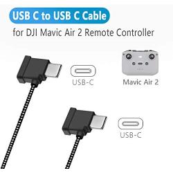 Hanatora 11.8 Inch USB C to USB C Remote Controller Cable Compatible with DJI Mavic Air 2 Drone,1FT OTG Tablet Phone Nylon Braided Extension RC Data Cord(Type-C Connector)