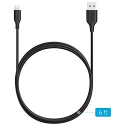 iPhone Charger, Anker Powerline 6ft Lightning Cable, MFi Certified USB Charge/Sync Cord for iPhone 11 / XS/XS Max/XR/X / 8/8 Plus / 7/7 Plus / 6/6 Plus / 5s / iPad, and More