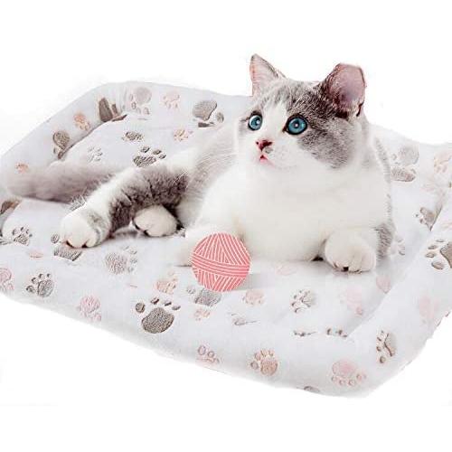 Allisandro Extra Thickness Dog & Cat Bed Mat | Pet Crate Mattress, Fluffy Sleeping Kennel Cushion Pad for Dogs and Cats | Machine Washable, Dryer Friendly, and Non Slip Design