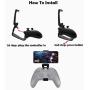 Foldable Mobile Phone Holder Clip for Xbox One Controller, Cellphone Clamp Mount Compatible with Xbox One S, Xbox One X, Steelseries Nimbus, iPhone/Samsung/Sony/LG/Huawei (Black 2-Pack)