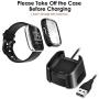 Landhoo Black Hard Case Compatible with Fitbit Versa 2 Screen Protector Bling, PC case That Have Clarity PMMA Screen Protector and Shiny Diamond Bumper Overall Protective Cover for Women Watch.