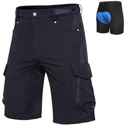 Ally Mens Mountain Bike Shorts Padded MTB Shorts Baggy Cycling Bicycle Bike Shorts with Padding Wear Relaxed Loose-fit