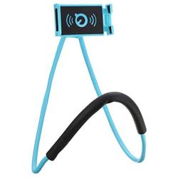 URBANSEASONS Cell Phone Holder Lazy Mobile Phone Mount Stand Universal Lazy Bracket Hanging On Neck DIY Free Rotating Multiple Functions(Blue)