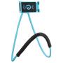 URBANSEASONS Cell Phone Holder Lazy Mobile Phone Mount Stand Universal Lazy Bracket Hanging On Neck DIY Free Rotating Multiple Functions(Blue)