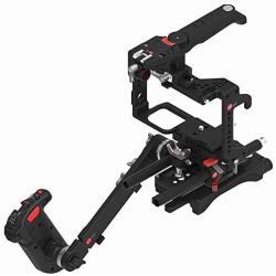 JTZ DP30 Camera Cage 15mm Rail Rod Base Plate Rig + Top Handle + Shoulder Pad + Electronic Handle Grip + Carbon Fiber Matte Box + Follow Focus for Panasonic Lumix GH3 GH4 GH5 GH5s Cameras