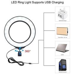 Yosoo Mobile Phone Live Photography Selfie Lamp Stepless Dimming LED Ring Fill Lights