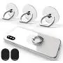 Attom Tech Transparent Phone Ring Holder Grip 360 Degree Free Rotation, Clear Cell Phone Finger Ring Kick-Stand Compatible with iPhone X 8 7 Plus 6S 6 5s 5 SE, Galaxy S9 S8 S7 S6 Edge (Silver) Attom Tech Transparent Phone Ring Holder Grip 360 Degree Free Rotation, Clear Cell Phone Finger Ring Kick-Stand Compatible with iPhone X 8 7 Plus 6S 6 5s 5 SE, Galaxy S9 S8 S7 S6 Edge (Silver)