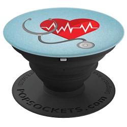 Cardiac Nurse Stethoscope PopSockets Grip and Stand for Phones and Tablets