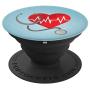 Cardiac Nurse Stethoscope PopSockets Grip and Stand for Phones and Tablets