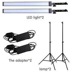 GSKAIWEN Photography Studio LED Lighting Kit Adjustable Light with Light Stand Tripod Photographic Video Capture Portraits