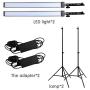 GSKAIWEN Photography Studio LED Lighting Kit Adjustable Light with Light Stand Tripod Photographic Video Capture Portraits