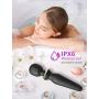 Rechargeable Personal Wand Massager, ATMOKO Upgraded Powerful Wand Massager with Memory 25 Modes 5 Speeds, Travel Pouch Included, Quiet Waterproof & Handheld for Neck Back Stress Relief, Black
