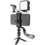 DREAMGRIP Scout MOJO Modular Rig Kit 2020 with 3 Microphones, LED Light and All-in Accessories Set for PRO Video Production with Any Smartphone for Journalists, Vloggers, Youtubers, and Movie Makers