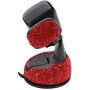Radish Stars Adjustable Strong Sticky Dashboard Car Phone Mount Crystal Rhinestone Phone Holder for Car Red