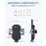 Andobil Car Phone Mount Easy Clamp, Dashboard Windshield Air Vent Cell Phone Holder Anti-Shake Strong Suction Universal Cradle Compatible iPhone 11 Pro Max/XS/SE/7, Samsung Galaxy S20+/Note 10/S8 Plus