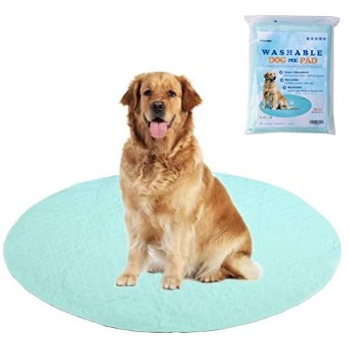 EXPAWLORER Washable Pee Pads for Dogs - Reusable Round Pad for Puppy Playpen Pen, Puppy Housebreaking Training, Travelling and Whelping