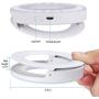 DAVID ROCCO Selfie Light Ring, 3.5 inch Rechargeable Clip on LED Ring Light Camera Ringlight with 40 LEDs for iPhone Android Smart Phone Photography, YouTube Video, Makeup (White)