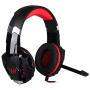 Gaming Headset Compatible PS4 New PC Mac, AFUNTA Over-Ear Headphones with Microphone Noise Isolating Deep Bass Surround with LED Lights - Black + Red