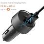 USB C Car Charger, ZeeHoo 36W 2-Port Fast PD Car Charger with 18W Power Delivery and Quick Charge 3.0 3A Compatible with iPhone - Galaxy S10 S9 S8 S7 S6 and More (3.3ft USB C Cable Included)