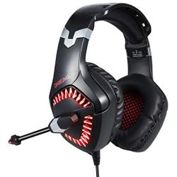 PS4 Headset,GEEKLIN Gaming Headset for pc Gaming Headset for Xbox one Controller with Microphone,Rotatable Ear Shell,50mm Super bass Speakers,3.5mm Adapter for Laptop